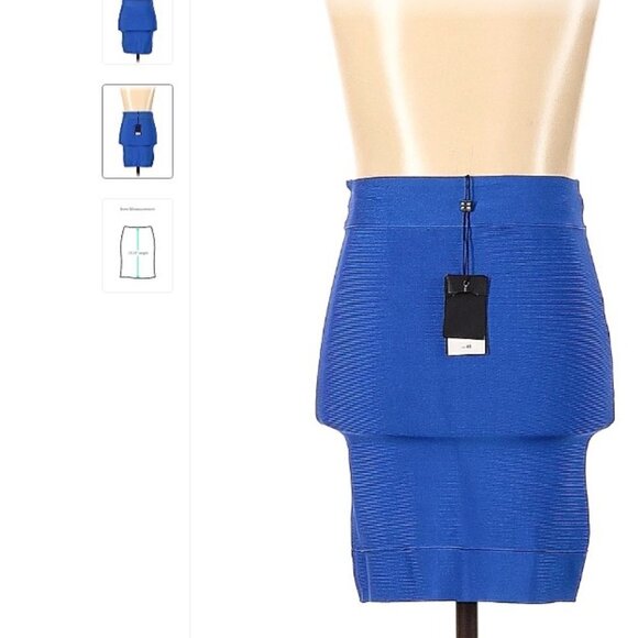 Nwt BCBGMAXAZRIA Blue Casual Skirt Size XS - Picture 2 of 3